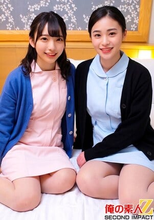 完全顔出しガチナンパ！とっても優しい天使みたいなナースさんに包茎インポ童貞3重苦男子のオナニーの介抱してもらいました！！あおいさんとミナさん