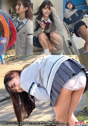 街中ミニスカ観察 パンティワカメちゃん状態の学生2名 TちゃんとAちゃん